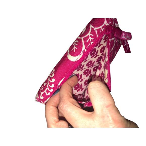 Vera Bradley TWIRLY BIRDS PINK Euro WALLET Tri-Fold COIN for PURSE Tote BAG‎ - Picture 4 of 7
